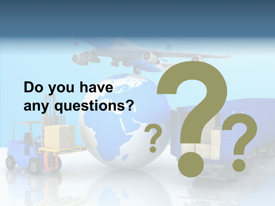 Packaging Airplane Speed PowerPoint Template