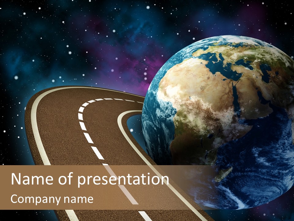 Nebula Constellation World PowerPoint Template