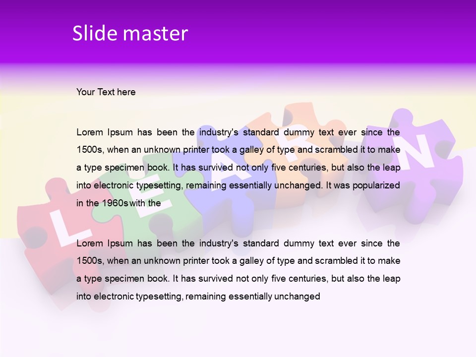 Intelligence Alphabet Three Dimensional PowerPoint Template