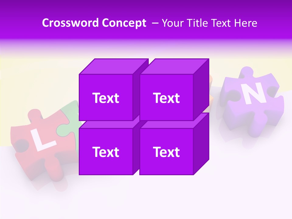 Intelligence Alphabet Three Dimensional PowerPoint Template