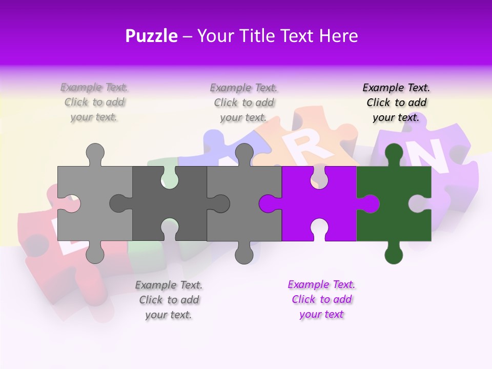 Intelligence Alphabet Three Dimensional PowerPoint Template