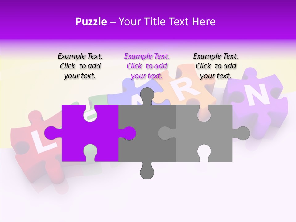 Intelligence Alphabet Three Dimensional PowerPoint Template