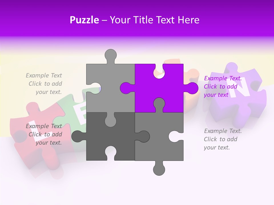 Intelligence Alphabet Three Dimensional PowerPoint Template