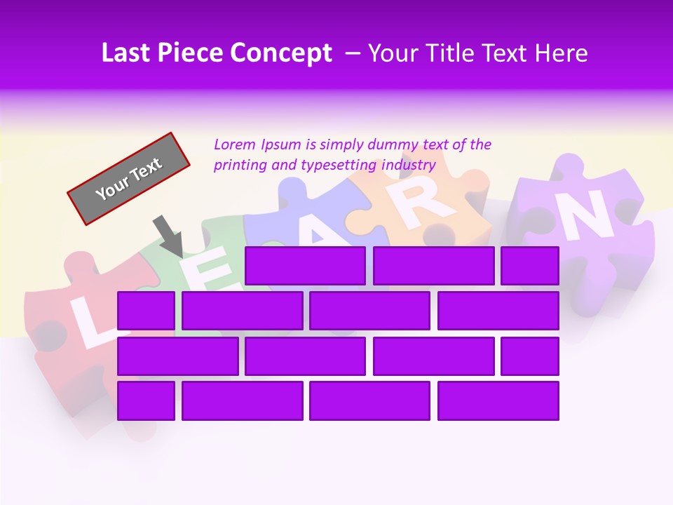 Intelligence Alphabet Three Dimensional PowerPoint Template