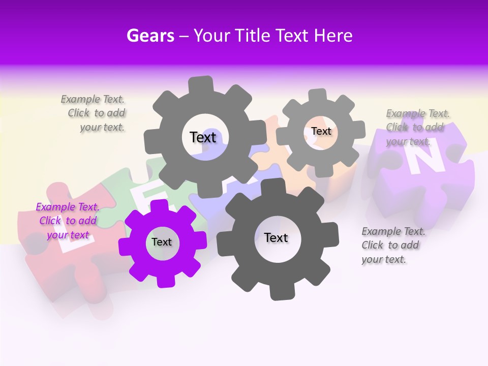 Intelligence Alphabet Three Dimensional PowerPoint Template