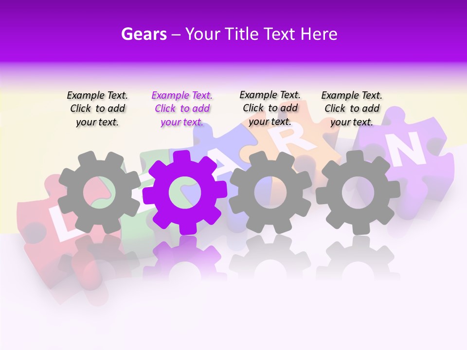 Intelligence Alphabet Three Dimensional PowerPoint Template