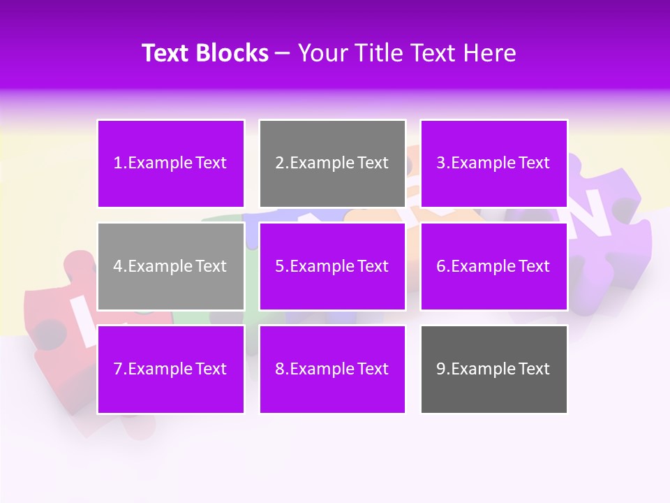 Intelligence Alphabet Three Dimensional PowerPoint Template