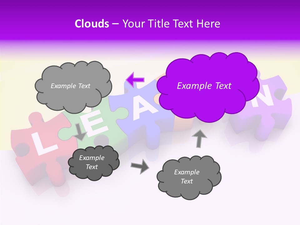 Intelligence Alphabet Three Dimensional PowerPoint Template