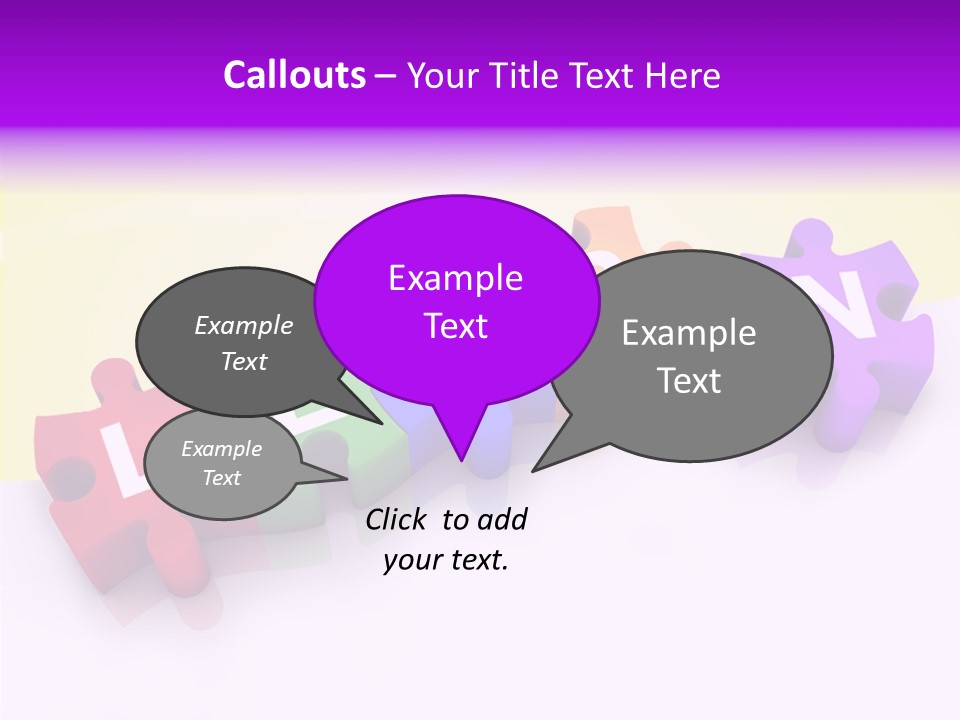 Intelligence Alphabet Three Dimensional PowerPoint Template