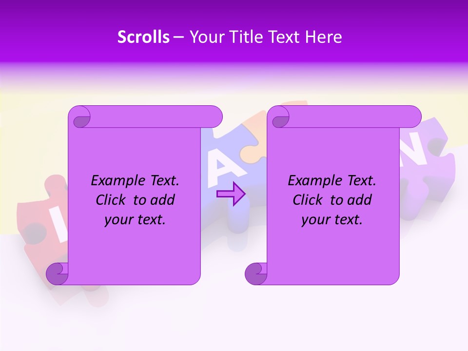 Intelligence Alphabet Three Dimensional PowerPoint Template