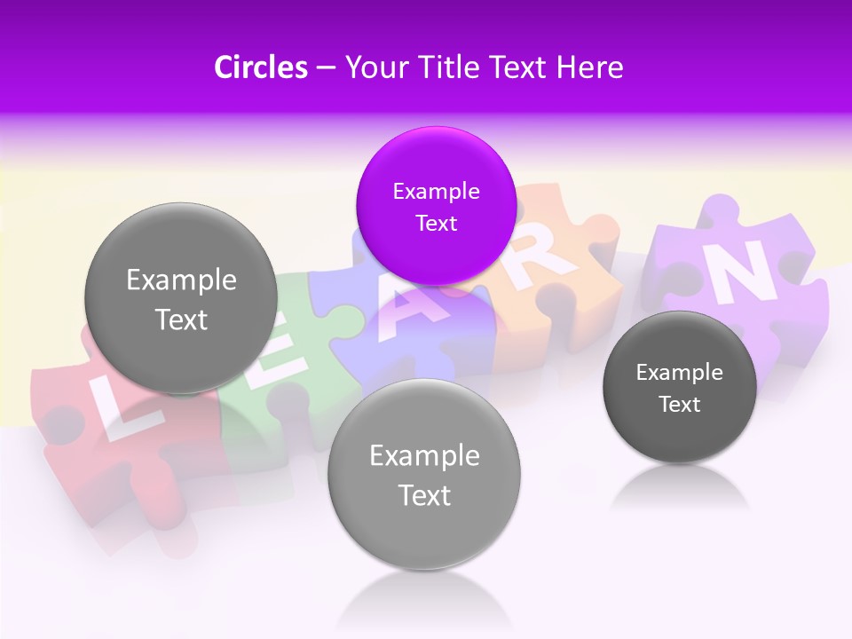 Intelligence Alphabet Three Dimensional PowerPoint Template