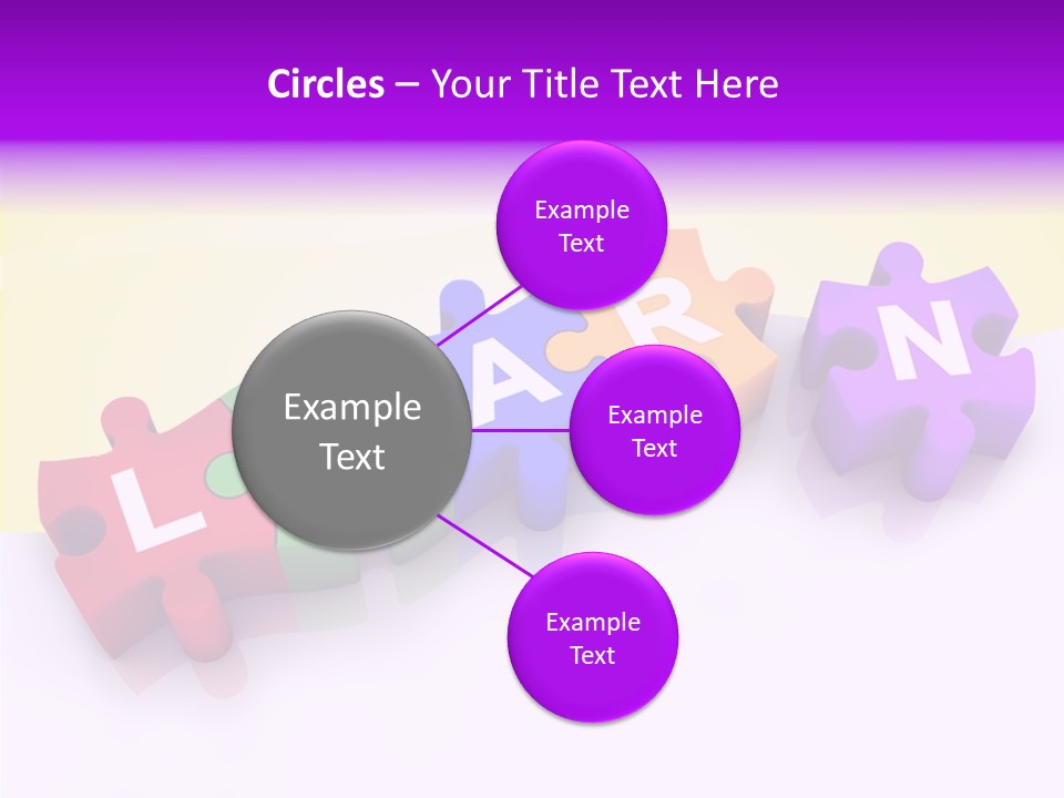 Intelligence Alphabet Three Dimensional PowerPoint Template