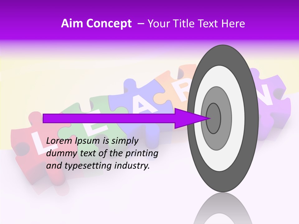 Intelligence Alphabet Three Dimensional PowerPoint Template