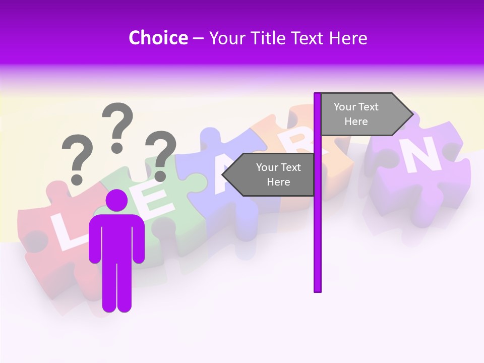Intelligence Alphabet Three Dimensional PowerPoint Template