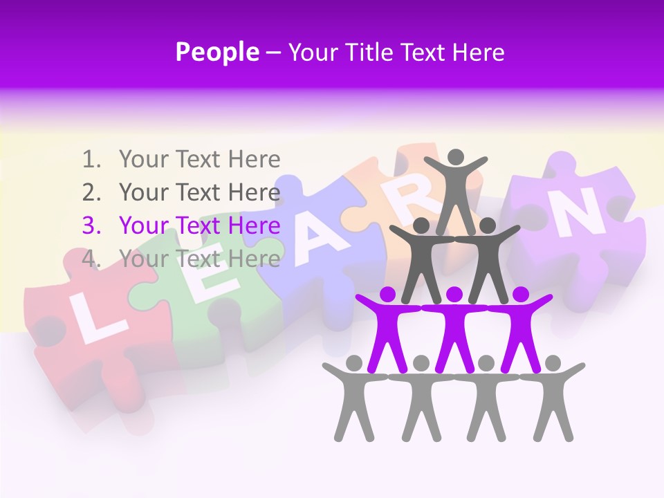 Intelligence Alphabet Three Dimensional PowerPoint Template