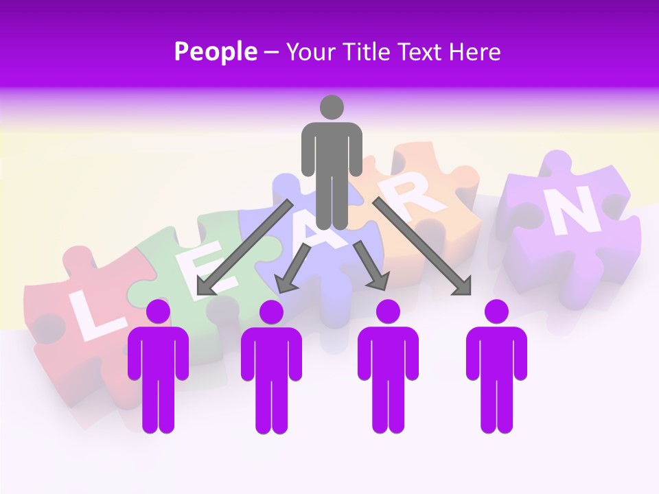 Intelligence Alphabet Three Dimensional PowerPoint Template