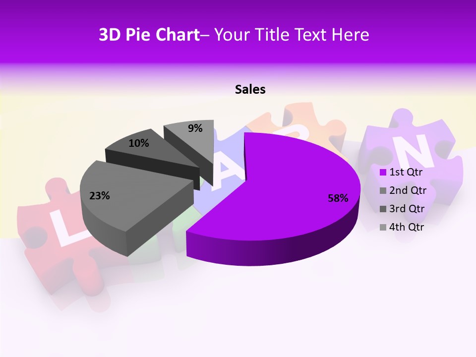 Intelligence Alphabet Three Dimensional PowerPoint Template