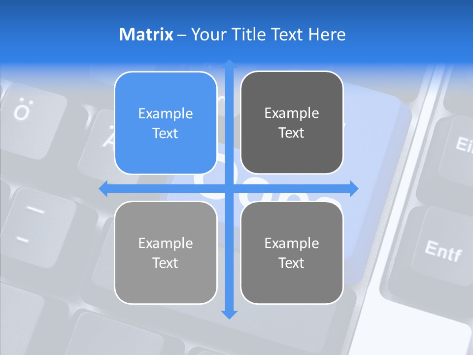 Keyboard Key Blue PowerPoint Template