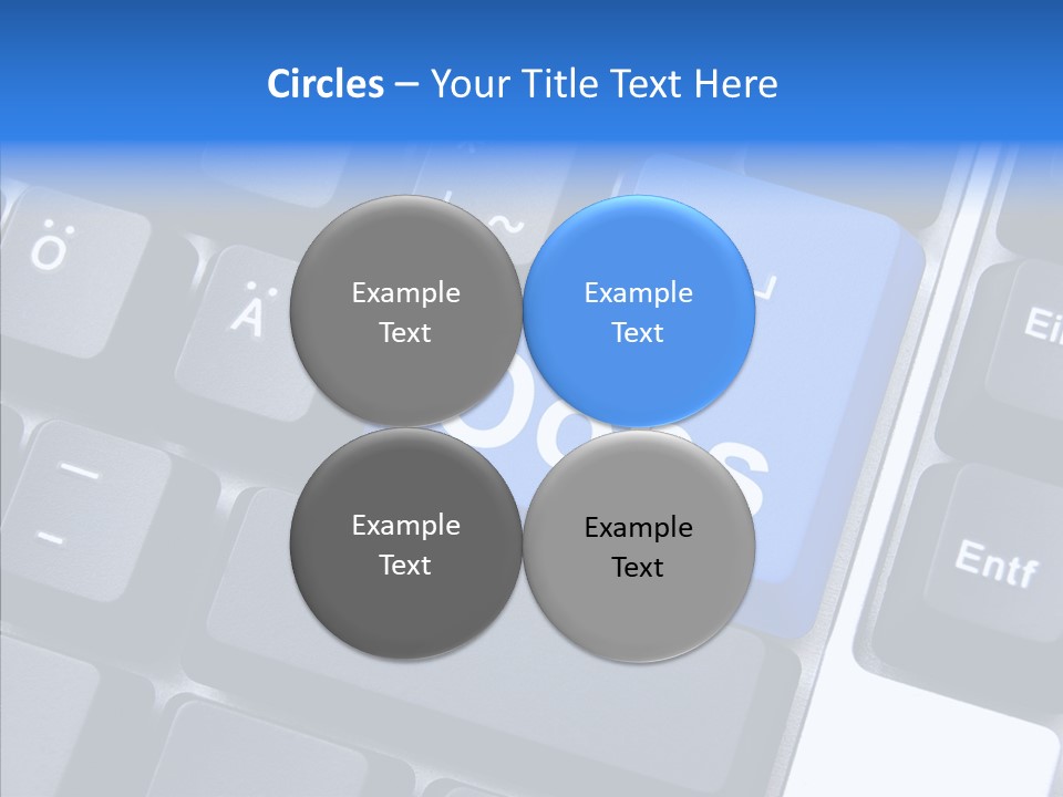 Keyboard Key Blue PowerPoint Template