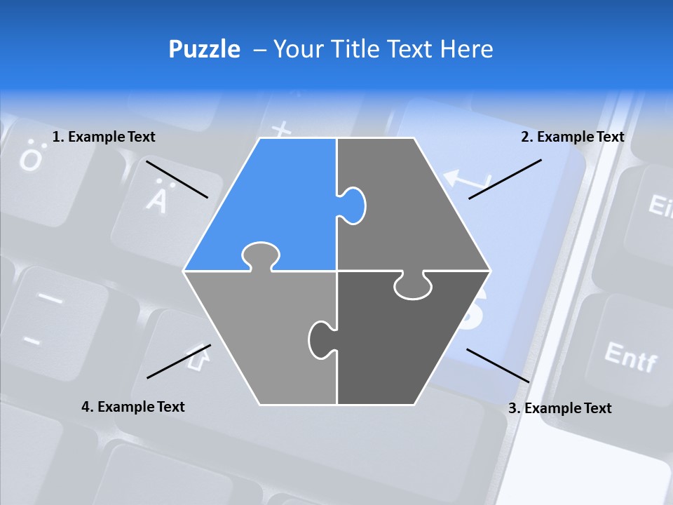 Keyboard Key Blue PowerPoint Template