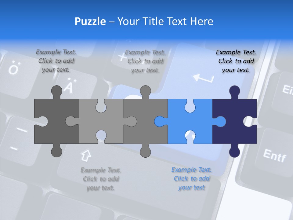 Keyboard Key Blue PowerPoint Template
