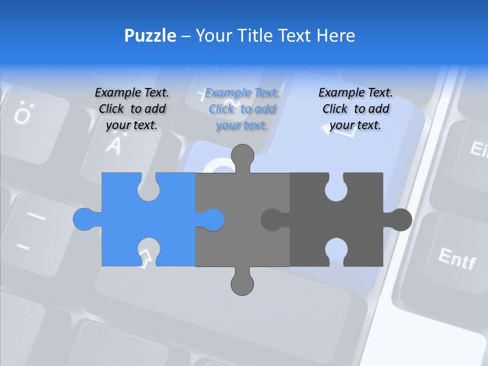 Keyboard Key Blue PowerPoint Template