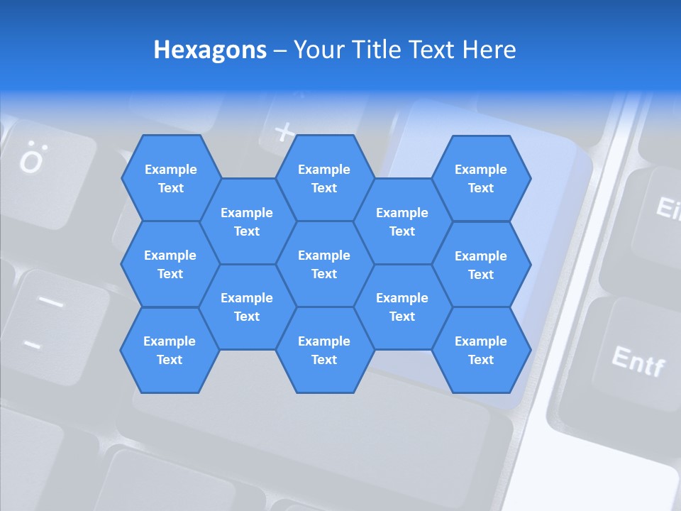 Keyboard Key Blue PowerPoint Template