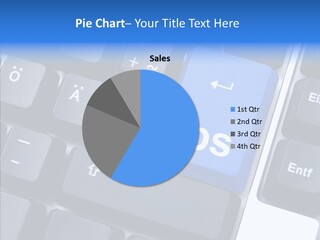 Keyboard Key Blue PowerPoint Template