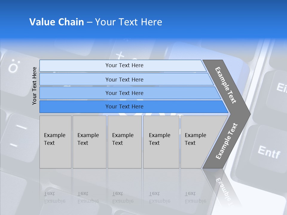 Keyboard Key Blue PowerPoint Template