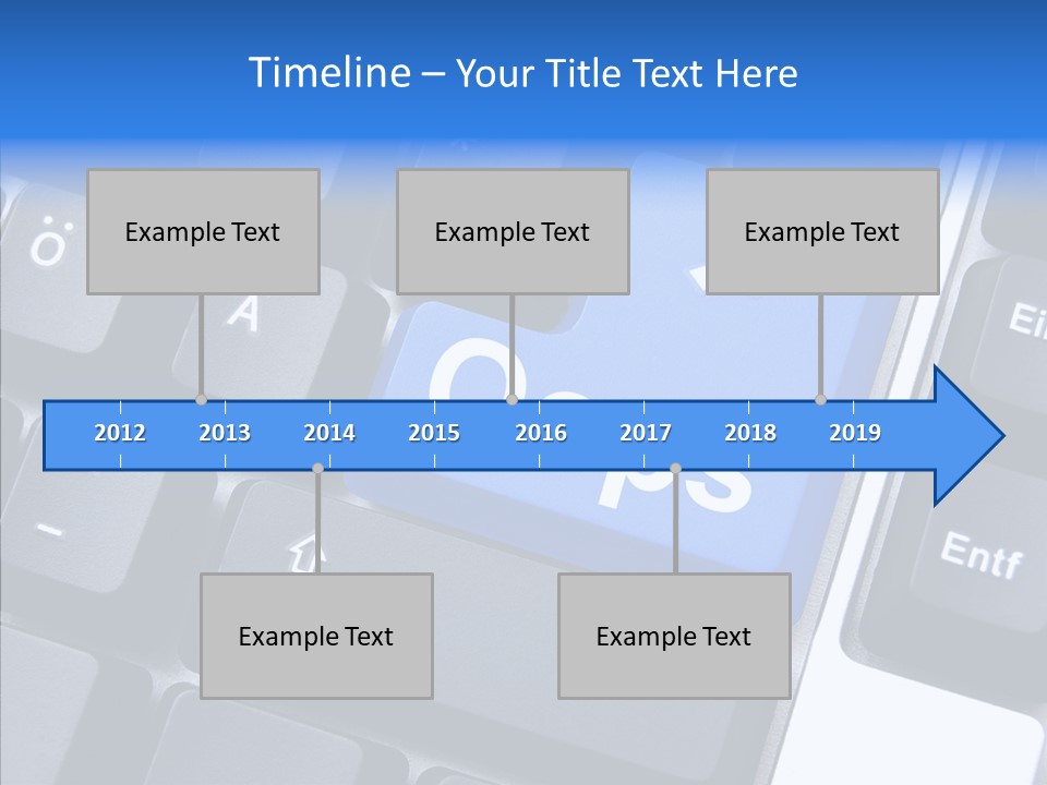 Keyboard Key Blue PowerPoint Template