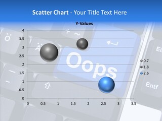 Keyboard Key Blue PowerPoint Template