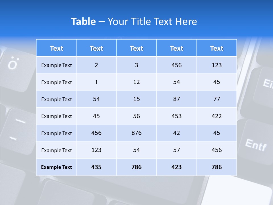 Keyboard Key Blue PowerPoint Template