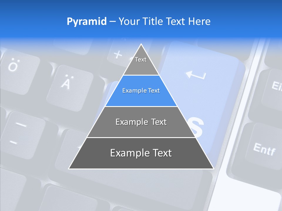 Keyboard Key Blue PowerPoint Template