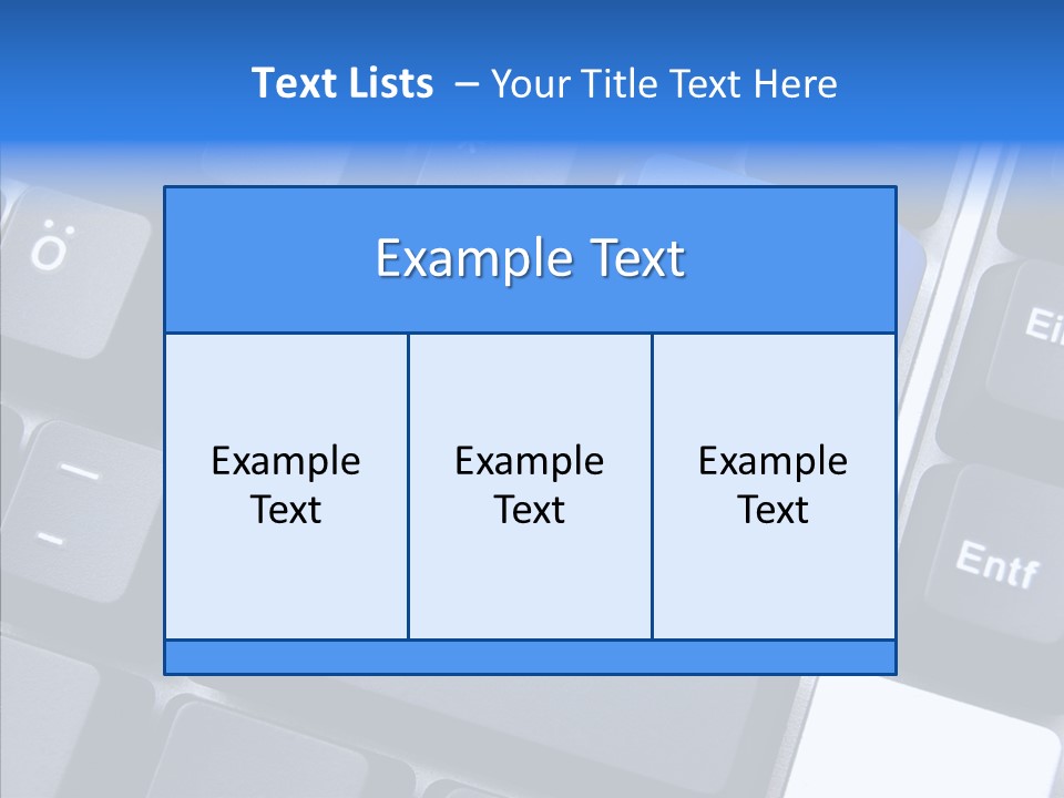 Keyboard Key Blue PowerPoint Template