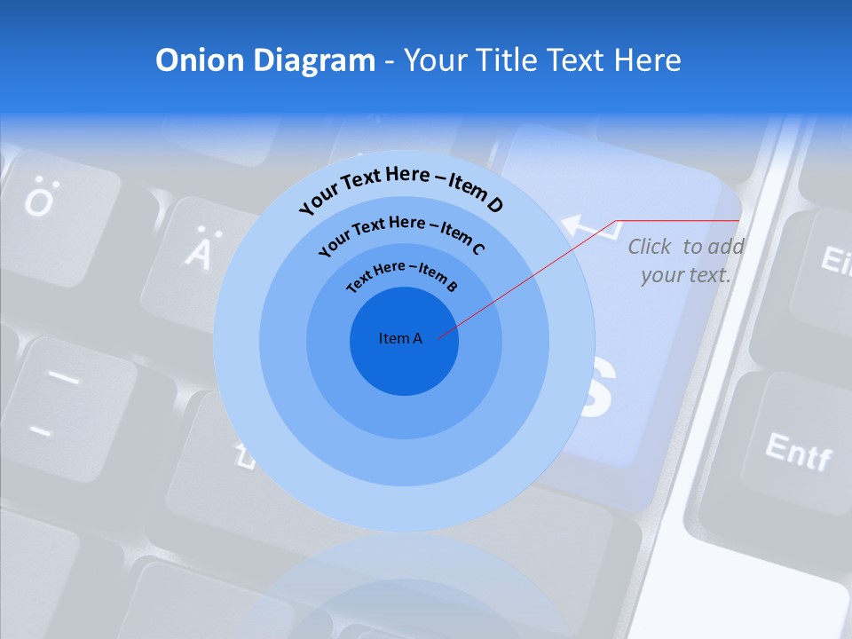 Keyboard Key Blue PowerPoint Template