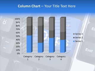 Keyboard Key Blue PowerPoint Template