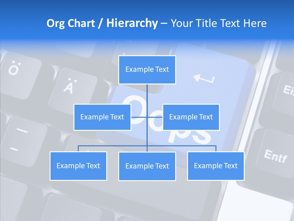Keyboard Key Blue PowerPoint Template