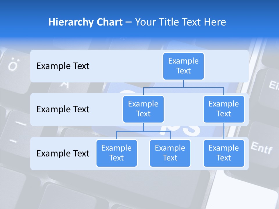 Keyboard Key Blue PowerPoint Template