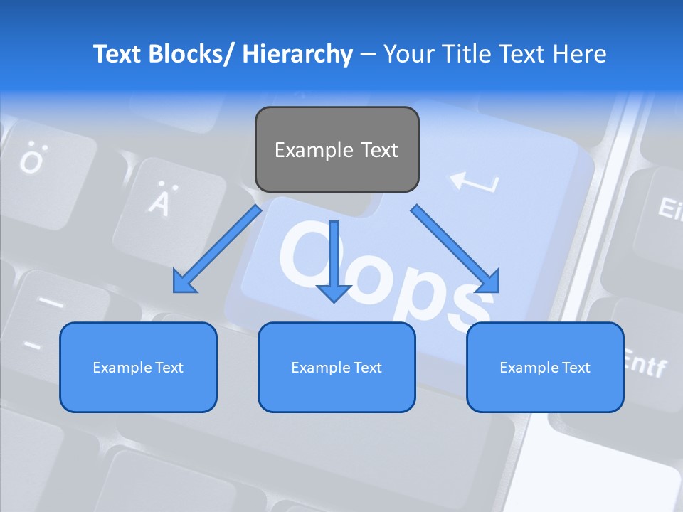 Keyboard Key Blue PowerPoint Template