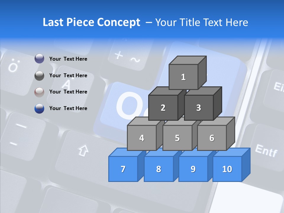 Keyboard Key Blue PowerPoint Template