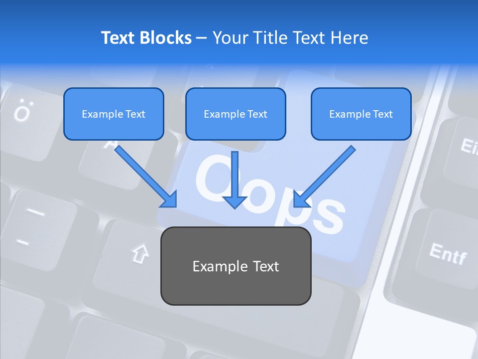 Keyboard Key Blue PowerPoint Template