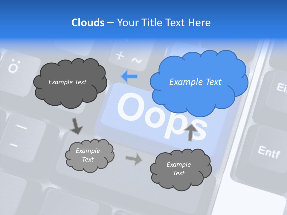 Keyboard Key Blue PowerPoint Template