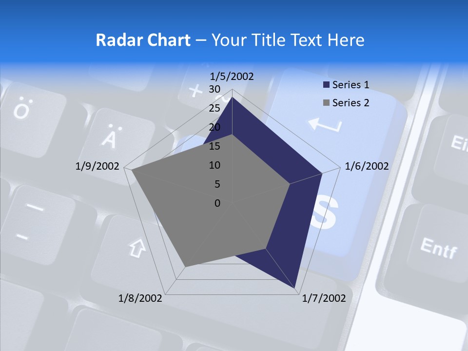 Keyboard Key Blue PowerPoint Template