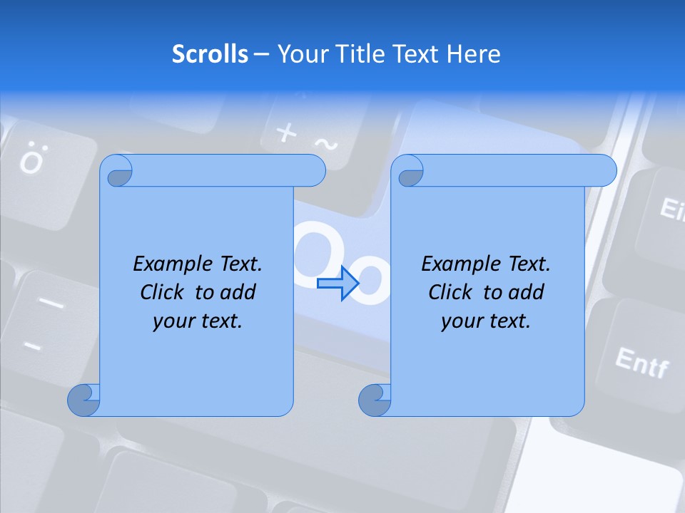 Keyboard Key Blue PowerPoint Template