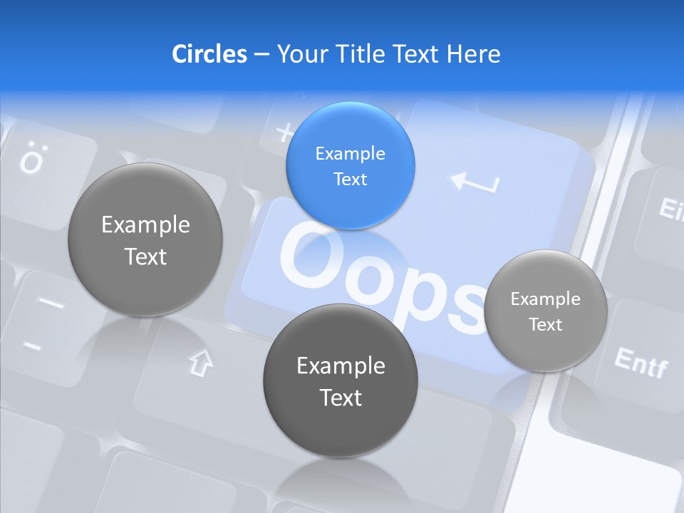 Keyboard Key Blue PowerPoint Template