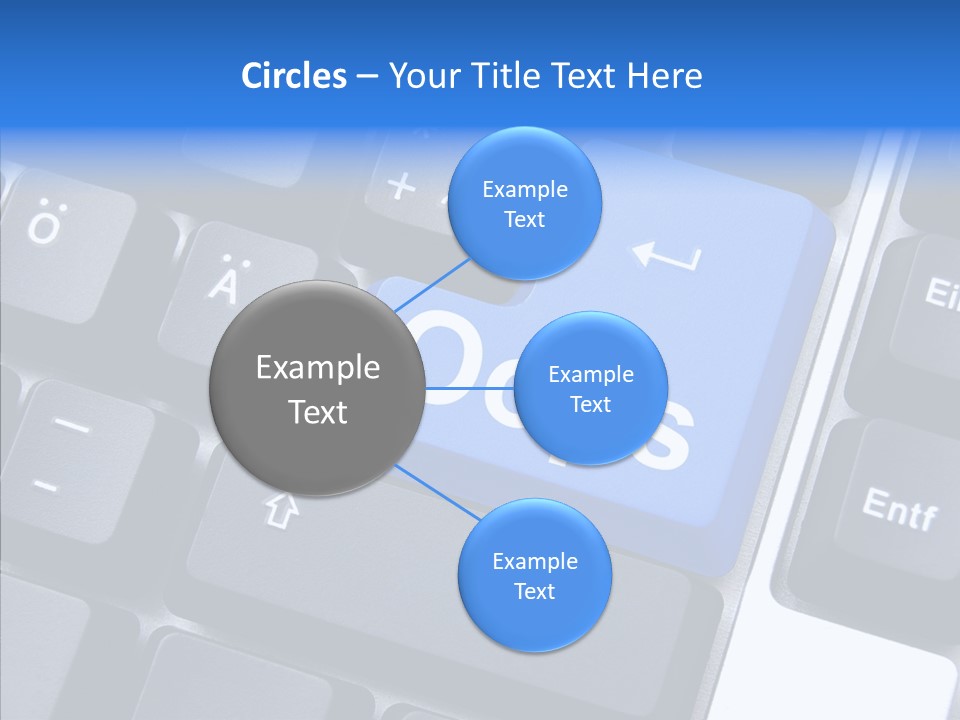 Keyboard Key Blue PowerPoint Template