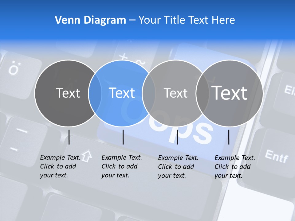 Keyboard Key Blue PowerPoint Template
