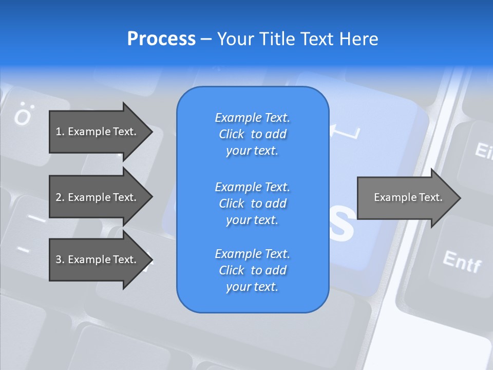 Keyboard Key Blue PowerPoint Template