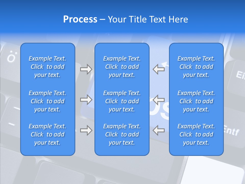 Keyboard Key Blue PowerPoint Template