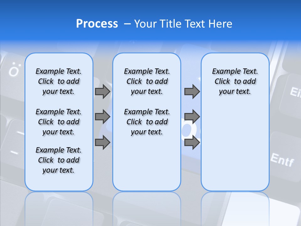 Keyboard Key Blue PowerPoint Template
